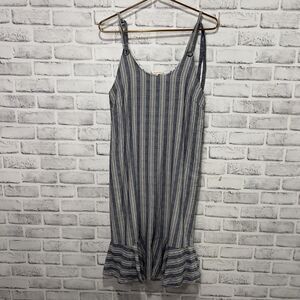 Mystree Blue and White Striped Tie-Strap Dress Sz Small